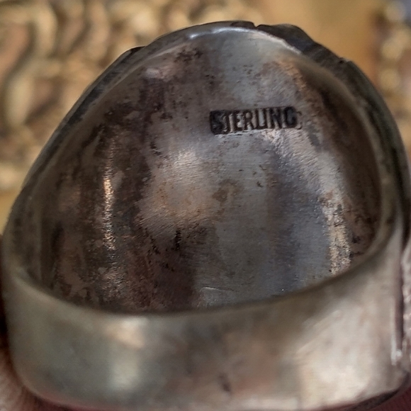 Navajo Turquoise Sterling Silver Ring - Picture 4 of 5